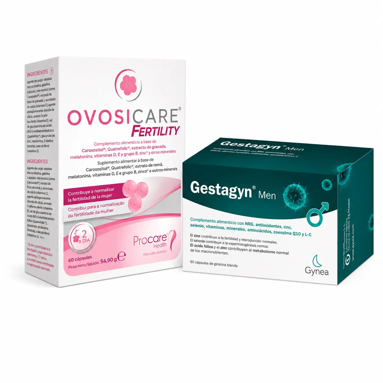 Ovosicare Fruchtbarkeit, 60 Kapseln + Gestagyn Men, 60 Kapseln