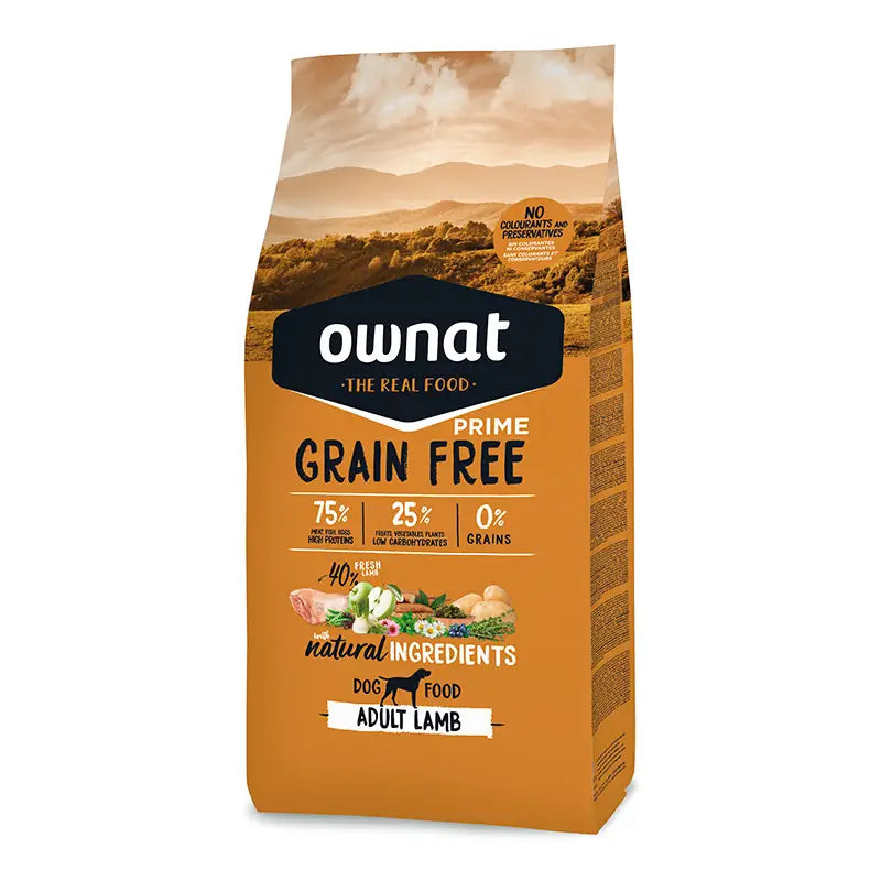 Ownat Grain Free Canine Prime Junior Lamb 3kg, dog food for dogs