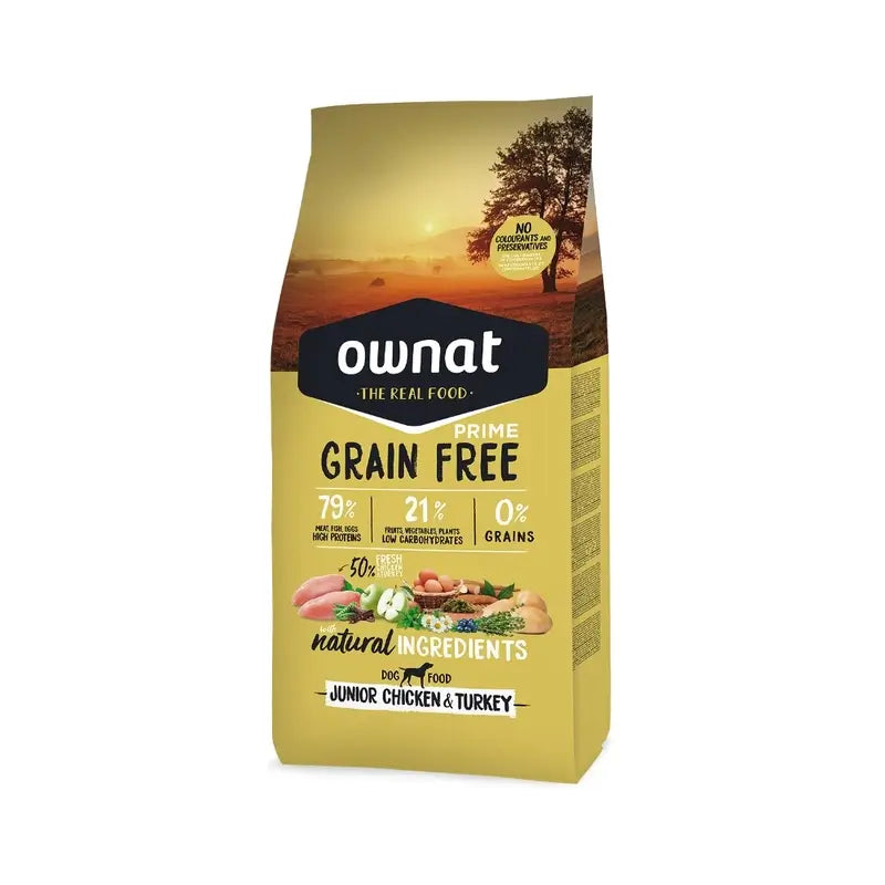 Ownat Grain Free Prime Junior Huhn & Pute 12 Kg