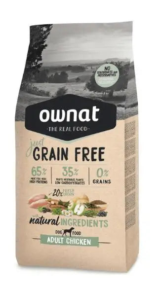 Ownat Just Canine Adult Grain Free Chicken 3kg, dog food for dogs
