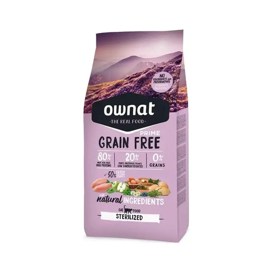 Ownat Prime Feline Adult Sterilised Grain Free 8Kg , Katzenfutter