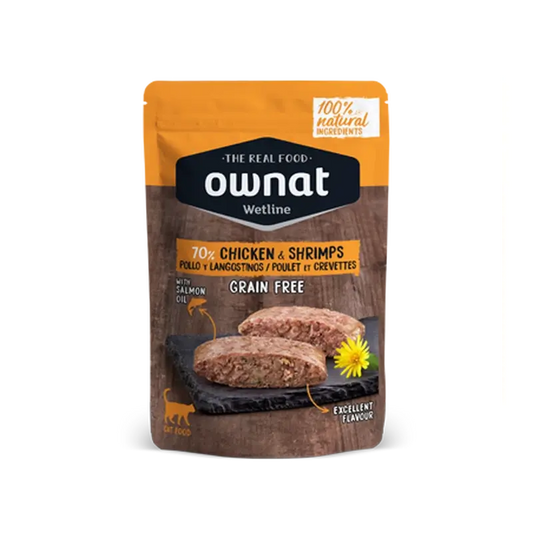 Ownat Wetline Feline Huhn & Shrimp 12X85Gr