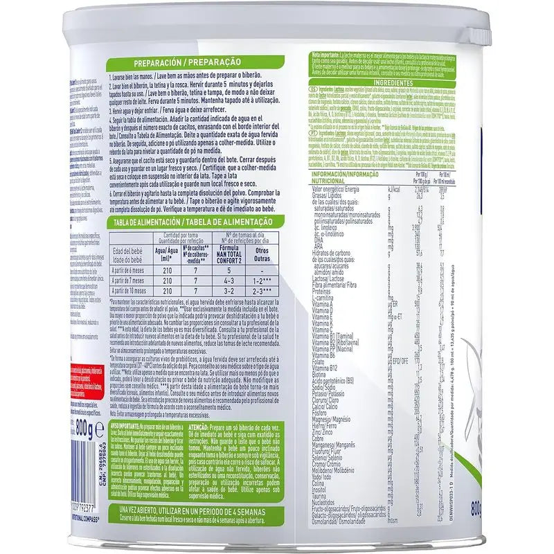 Nestlé Nan Total Comfort 2 Säuglingsmilch, 12 X 800g Packung