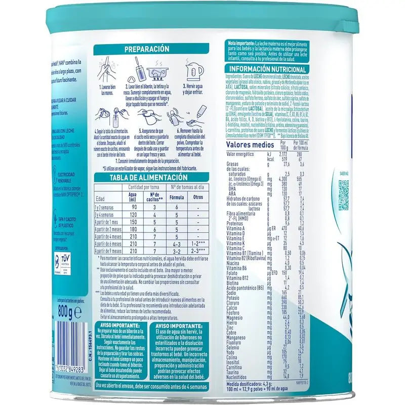 Nestlé Nan Optipro 1 Vorzugsmilch, 12X800 g