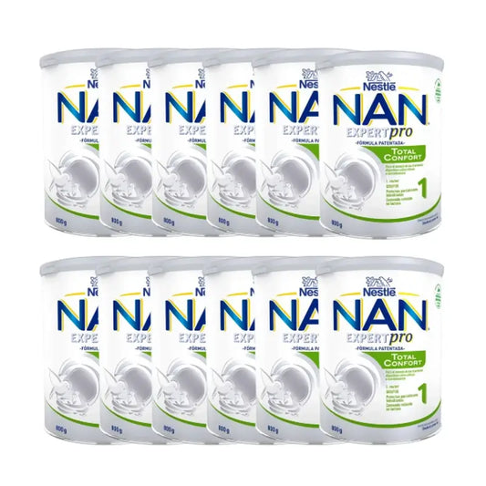Nestlé Nan Total Comfort 1 Säuglingsmilch, Packung 12 X 800 g
