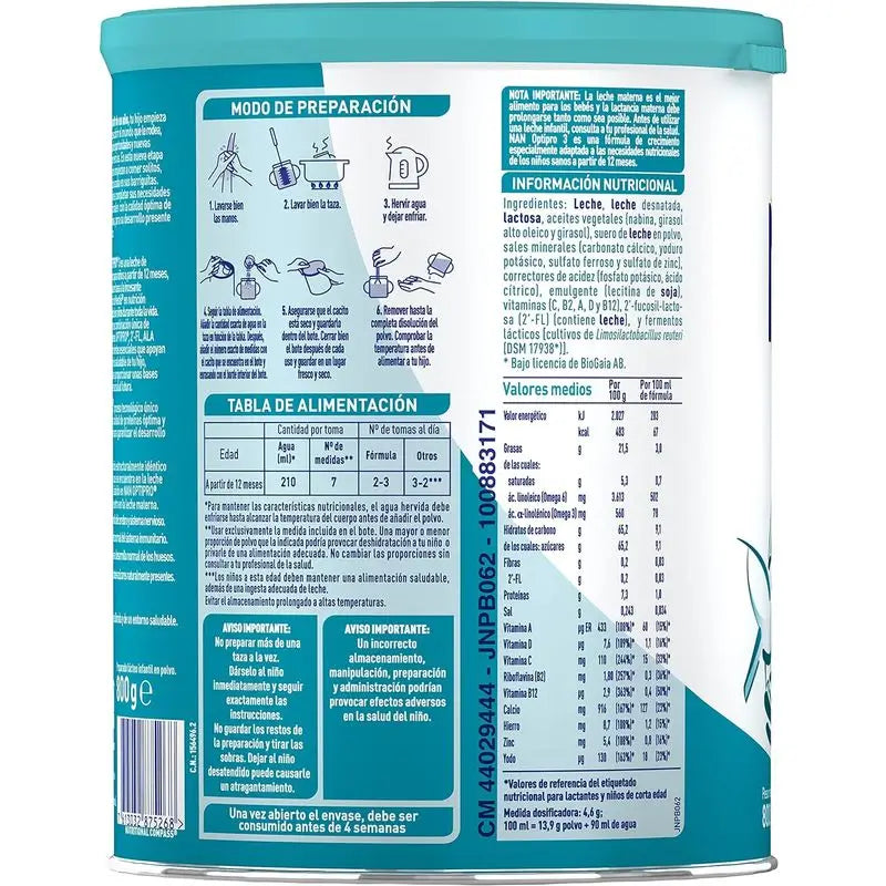 Nestlé Nan Optipro 3 Aufwuchsmilch, 12X800g