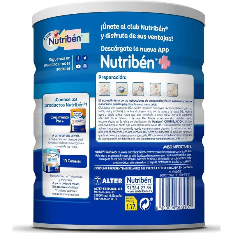 Nutribén Pro-Alfa 2 Milch Fortsetzung, 12 X 800 g