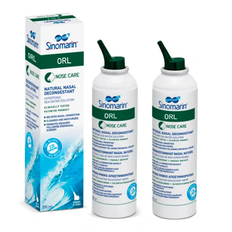 Sinomarin Pack 2 Einheiten Orl Nasenabschwellendes Mittel, 200 ml