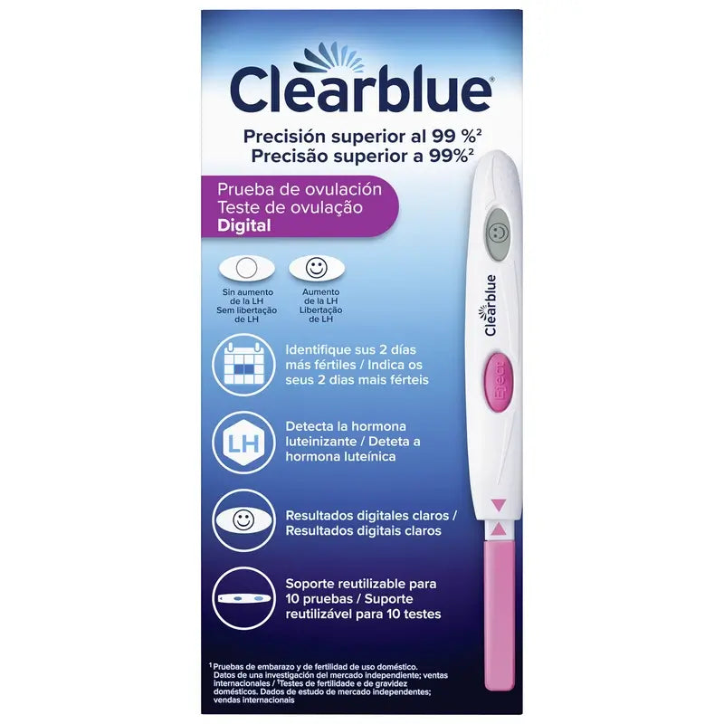 Clearblue Digital Schwangerschaftstest Pack 3 Schwangerschaftstests + 3 Ovulationstests 30 Sticks