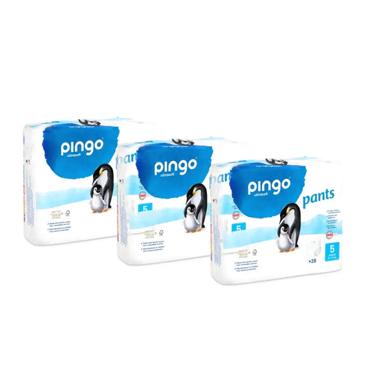 Pingo Pañal – Ökologische Windelhöschen, Größe 5 (11–25 kg), 3er-Pack à 28 Stück