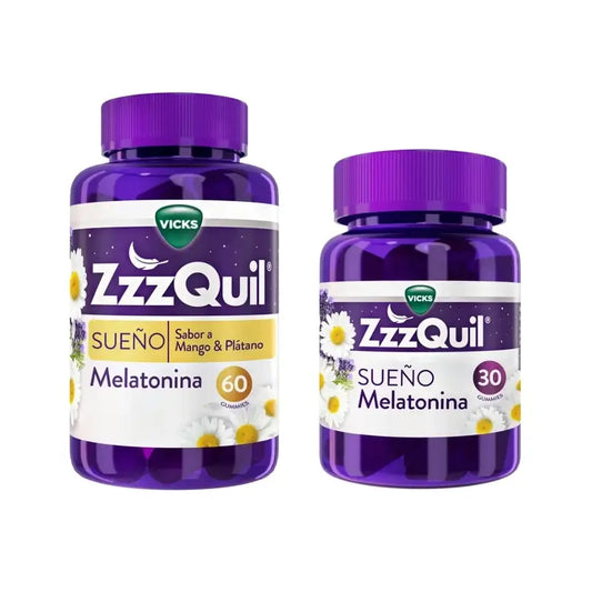 ZzzQuil Natura Melatonin Original und Mango-Geschmack, Packung 30 + 60