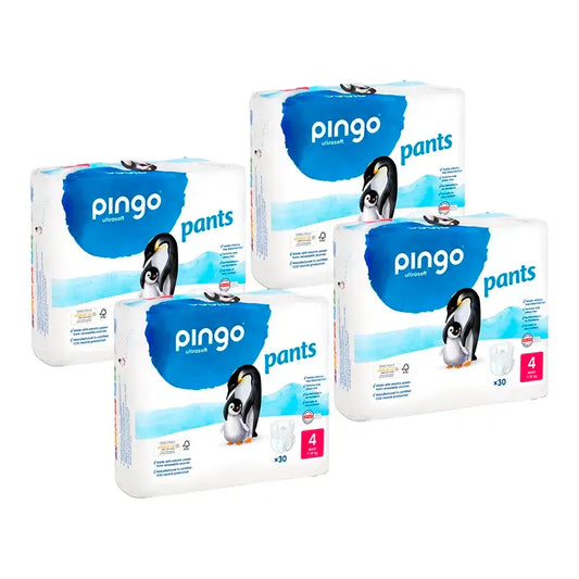 Pingo Windelhöschen Größe 4, Packung 4 x 30 Stück.