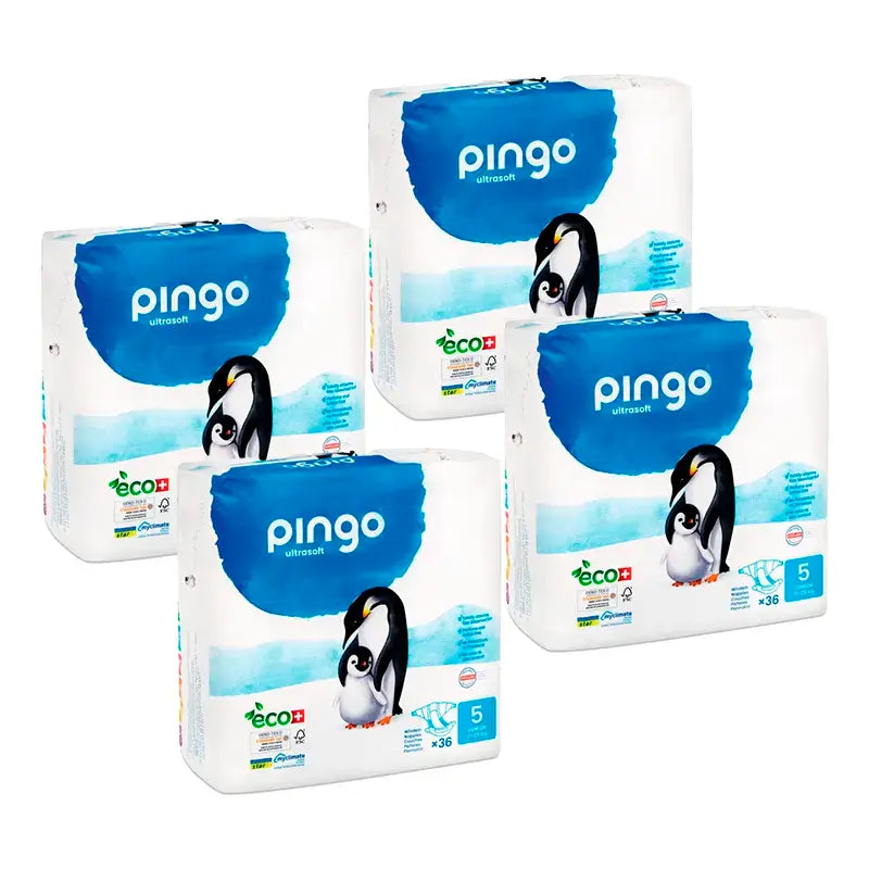 Pingo Nappy Windelhosen Größe 5, Packung 4 X 28 Stück