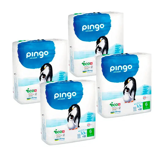 Pingo Ökologische Windel Größe 6 Xl, Packung 4 X 32 Stück.