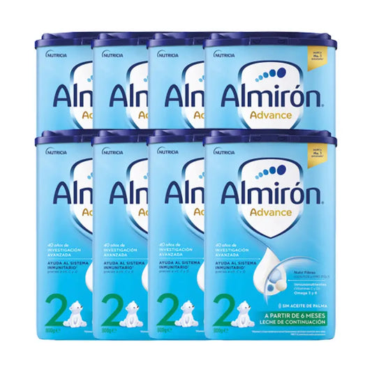Pack 8 X Almiron Advance 2, Infant Formula Powder, from 6 Months, 800g
