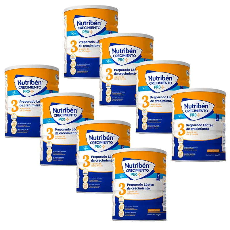 Nutribén Wachstum Pro+ 3 Milch, 8 X 800 Gramm