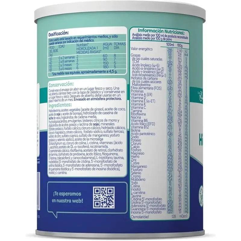 Nutribén Hydrolysed 1 Milch Starter, 8 X 400 Gramm