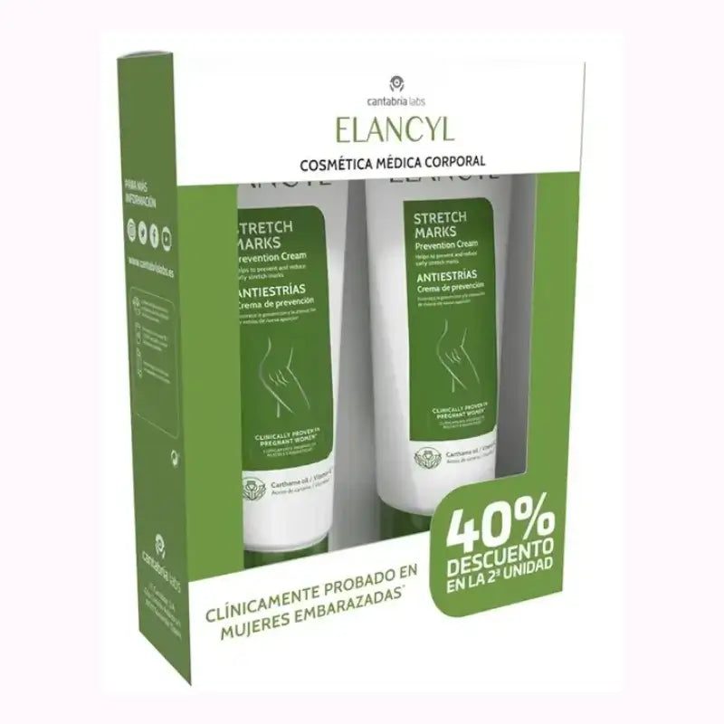Elancyl Creme gegen Dehnungsstreifen 2x200 ml Duplo Pack