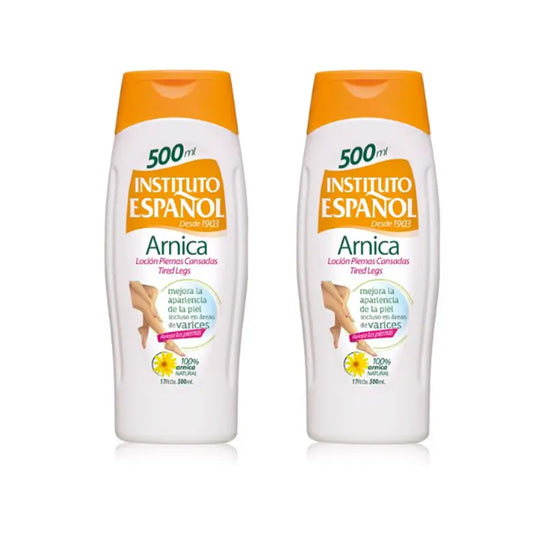 Packung Instituto Español Müde Beine Arnica Lotion , 2x500 ml