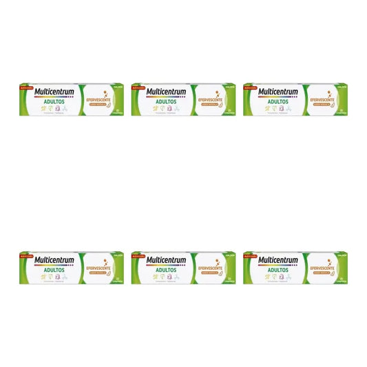 Multicentrum Brausetabletten – Multivitamin-Nahrungsergänzungsmittel für Erwachsene, 6 x 20 Tabletten