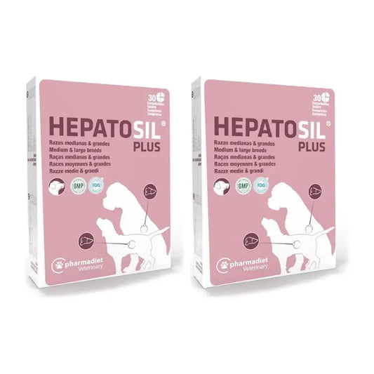 Hepatosil Plus Mittelgroße Rasse, Packung 2x30 Tabletten