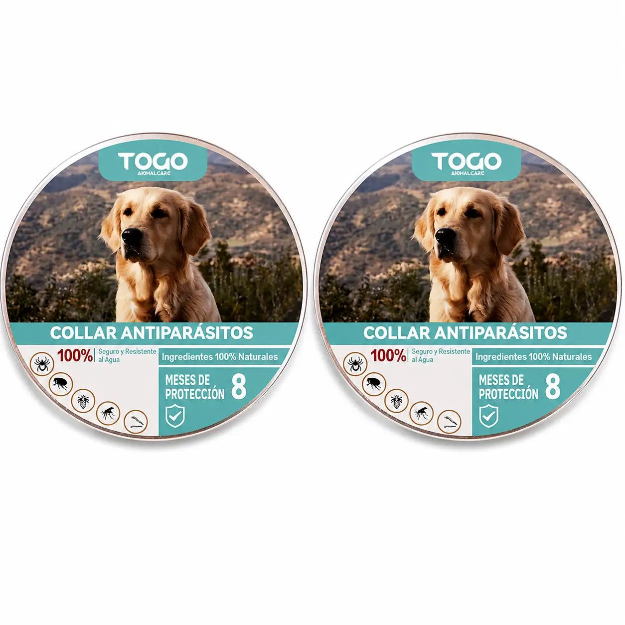 Pack Togo Anti-Parasiten-Halsband für Hunde Alle Größen