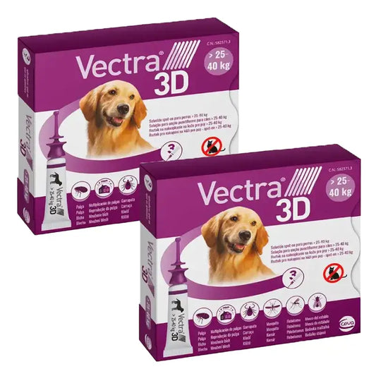 Vectra 3D Hund 25-40 kg, Pack 2 x 3 Pipetten