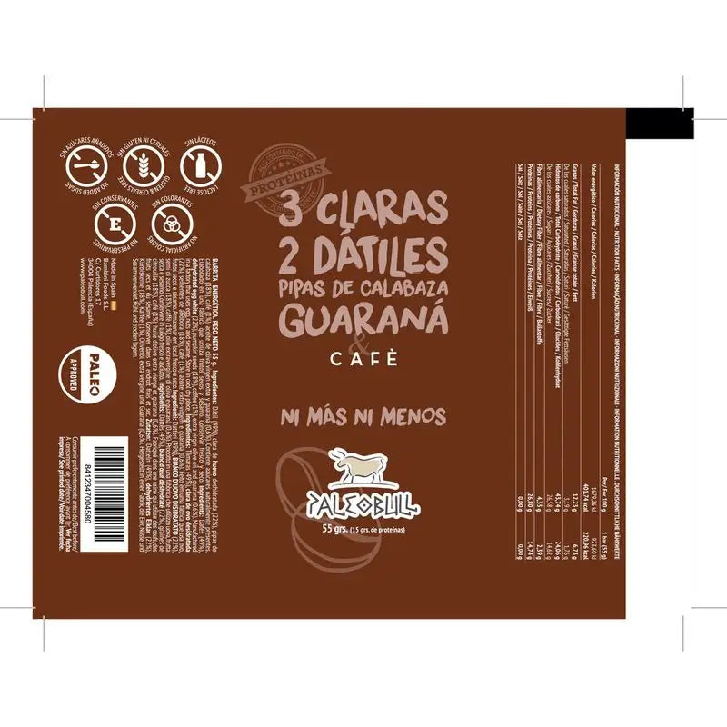 Paleobull Kaffee-Guarana Sticks Schachtel mit 15 Stück.