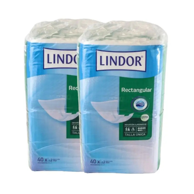 Lindor Rechteckige Super-Nacht-Windeln, 80 Stück.