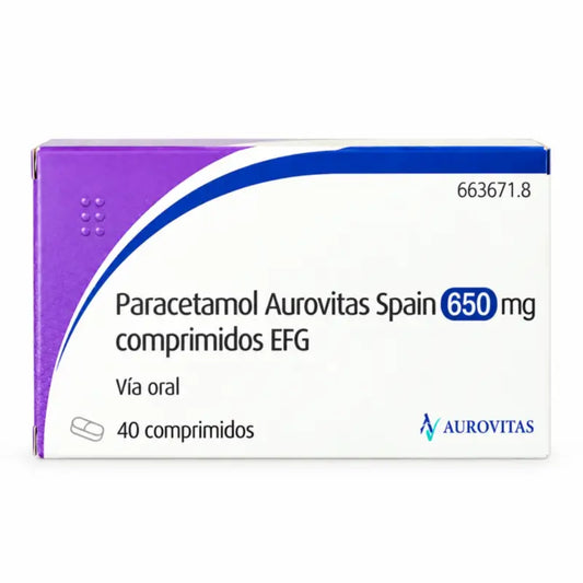 Paracetamol Aurovitas 650 mg, 40 Tabletten