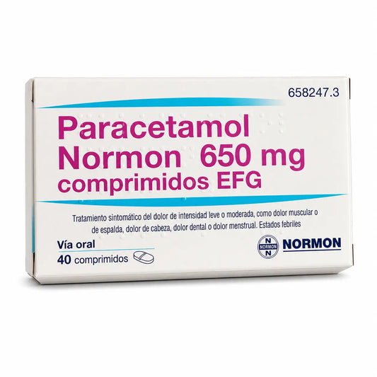 Paracetamol Normon Efg 650 mg 40 Tabletten