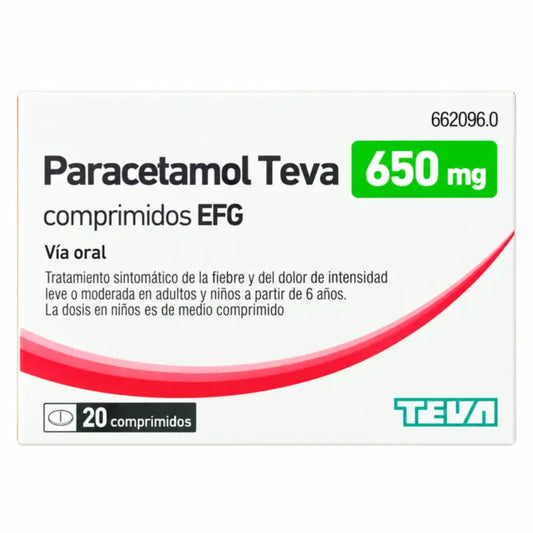 Paracetamol Teva-Rimafar Efg 650 mg, 20 Tabletten