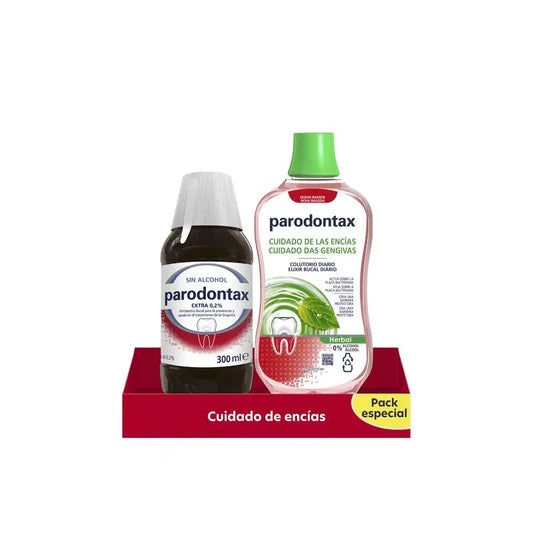 Parodontax Zahnfleischpflege-Pack (Antiseptikum + Kräuter-Mundspülung)