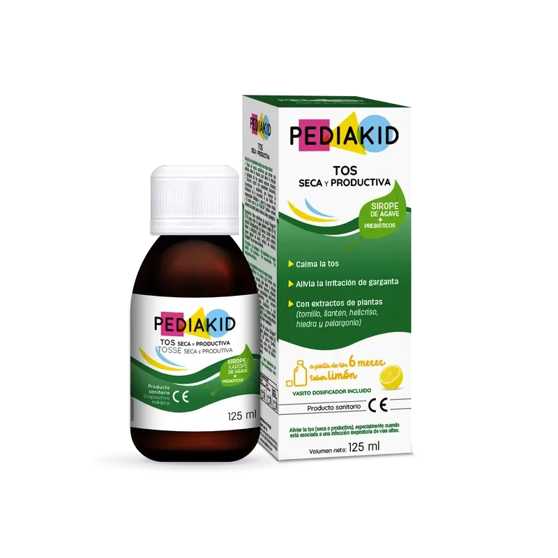 Pediakid Zitronensirup Trockener & produktiver Husten 125Ml