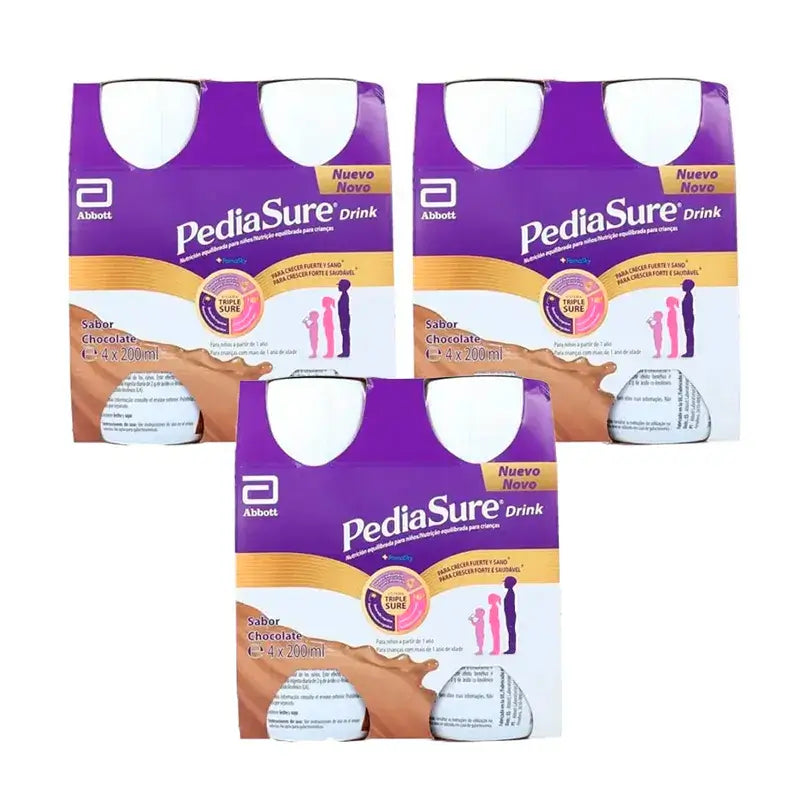 Pediasure Drink Schokolade Kinder, 4 Flaschen x 220 ml Pack 3