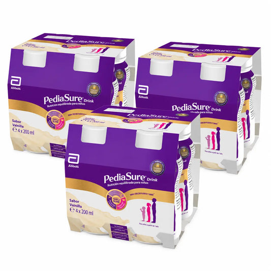 Pediasure Drink Vanille Kinder, 4 Flaschen x 220 ml Pack 3