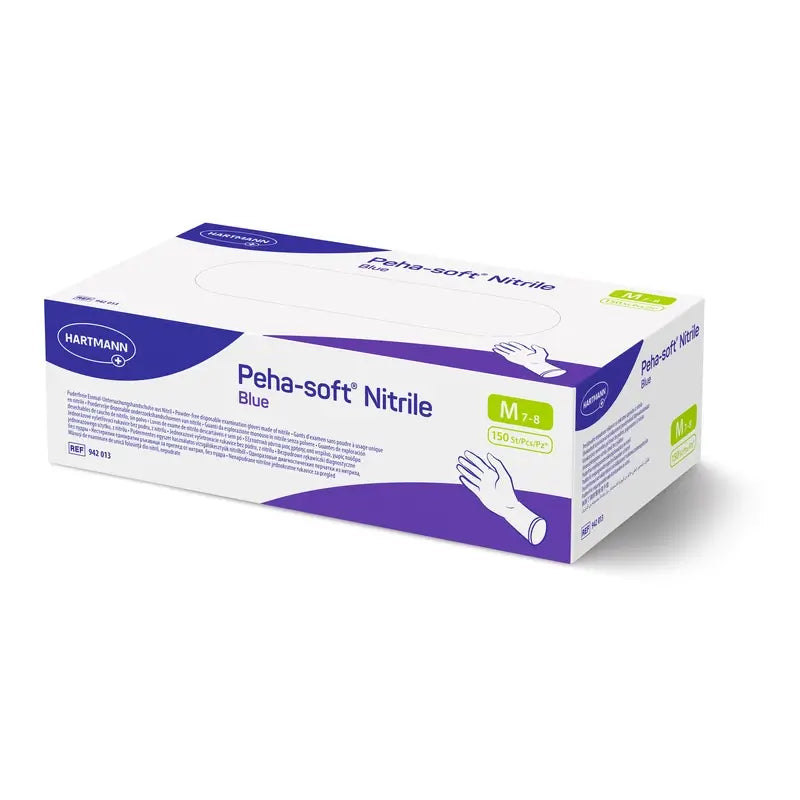 Peha-Soft Nitril Handschuhe Blau Größe M , 150 Stk.