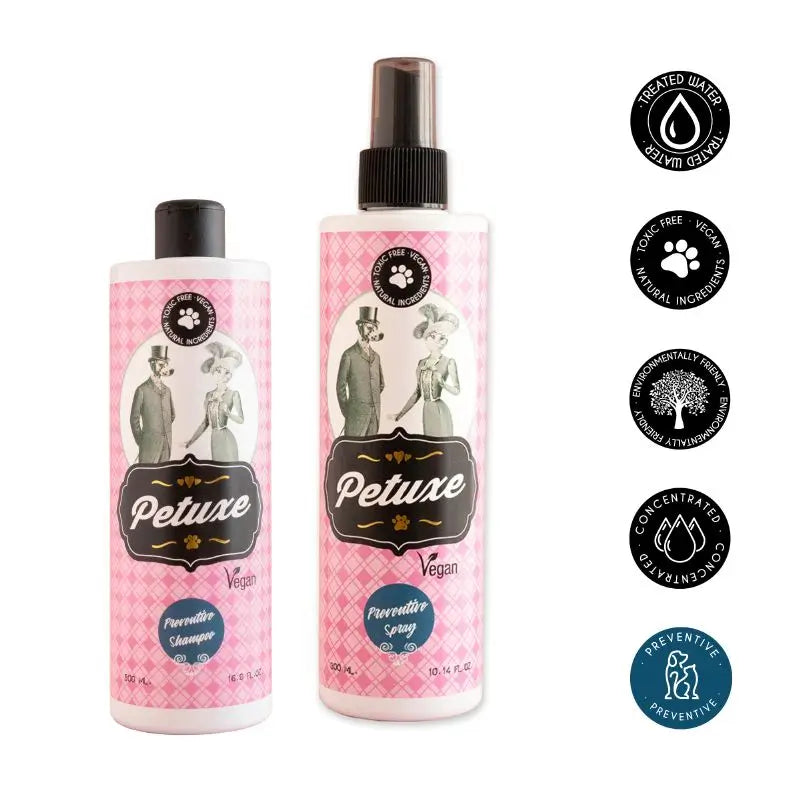 Petuxe Präventivpaket (Shampoo + Spray)
