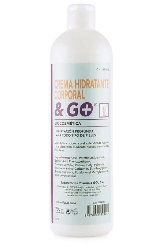 Pharma & Go Feuchtigkeitsspendende Körpercreme 750Ml.