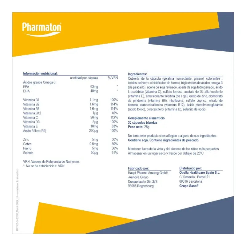 Pharmaton 50 Plus 30 Kapseln