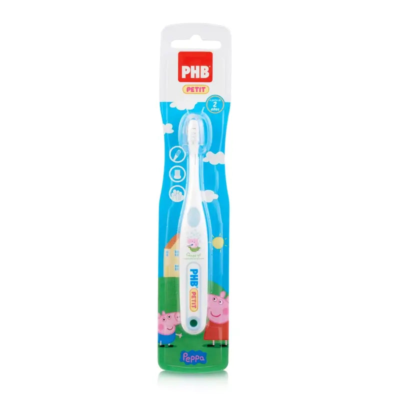 PHB Kinderzahnbürste Plus Petit Peppa Pig + 2 Jahre, verschiedene Farben