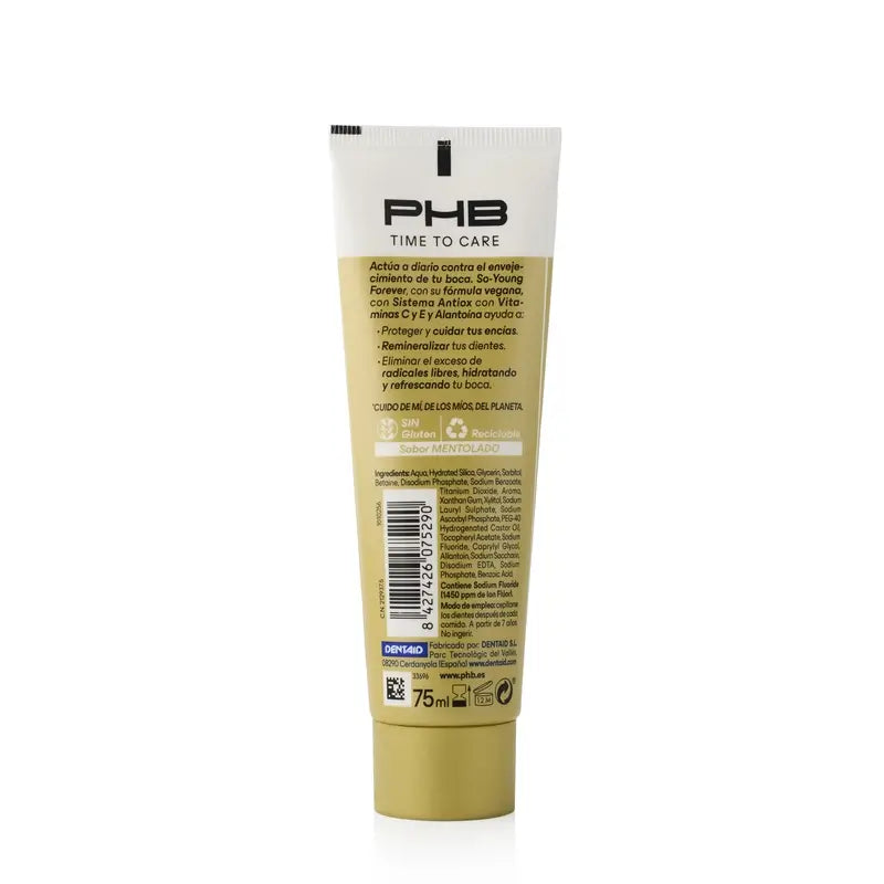 Phb Time To Care So Young Forever Anti-Hohlraum-Zahnpasta, 75 ml