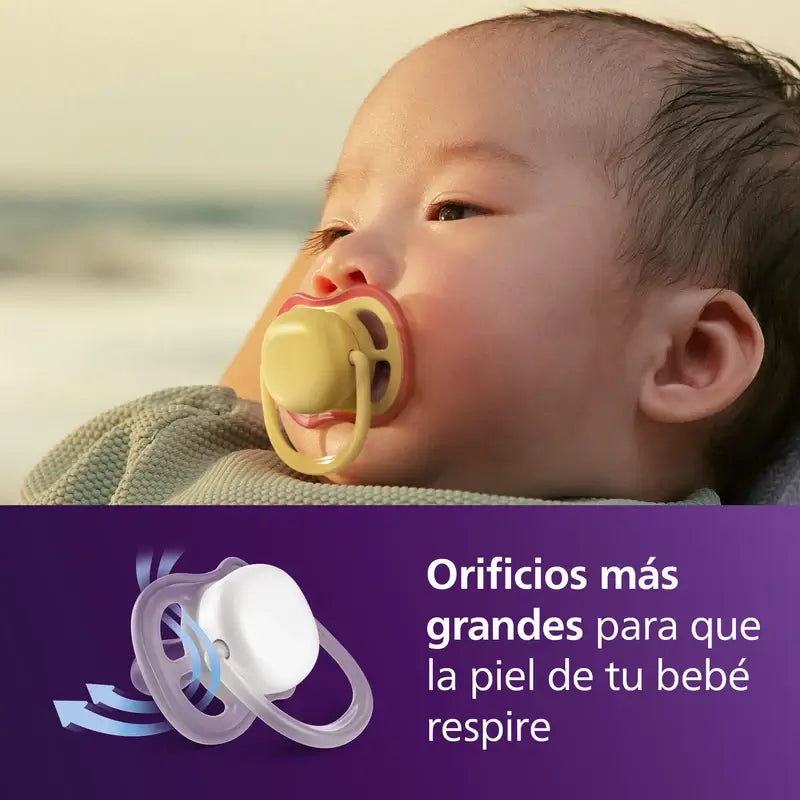 Philips Avent 2 Schnuller Ultra Air Farben der Natur 0-6m neutral