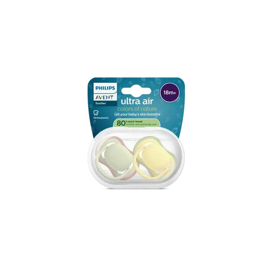 Philips Avent 2 Schnuller Ultra Air Farben der Natur +18m neutral
