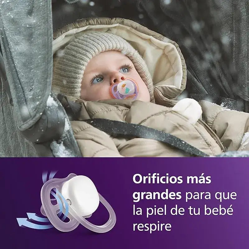 Philips Avent 2 Schnuller Ultra Air Night-Time +18m Baby Mädchen