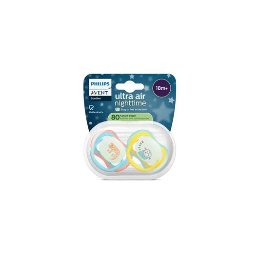Philips Avent 2 Schnuller Ultra Air Nacht +18m Baby Junge