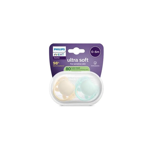 Philips Avent 2 ultra weiche Schnuller 0-6m neutral