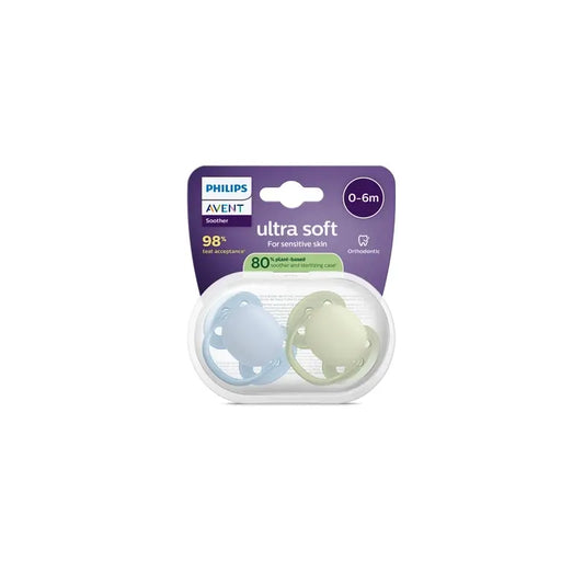 Philips Avent 2 ultraweiche Schnuller 0-6m Baby Junge