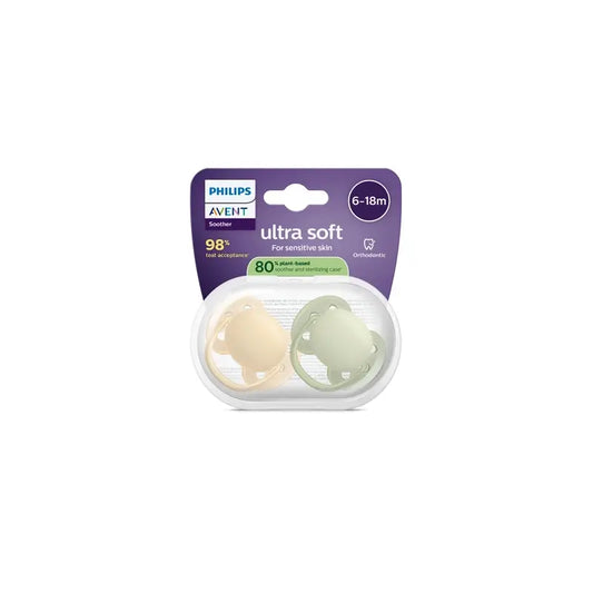 Philips Avent 2 ultra weiche Schnuller 6-18m neutral