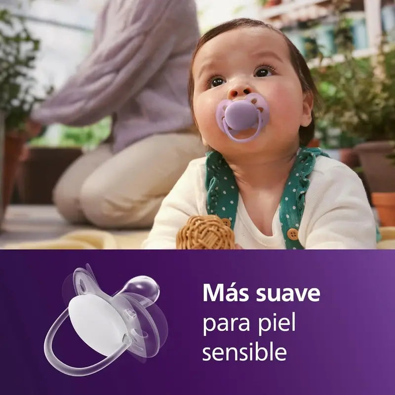 Philips Avent 2 ultra weiche Schnuller 6-18m Baby Mädchen
